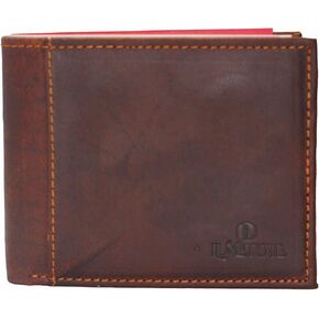 Men’s Brown Leather Wallet for men– RFID Blocking, Slim Genuine Bifold with 2 ID Windows, 15 Card Slots, Extra Capacity & Strong Stitching – Gift for Him