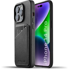 Mujjo Leather Wallet Wallet Case - Fits iPhone 15 Pro - Magsafe Compate - Premium European Leathe in Kuwait