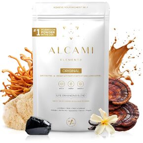 مسحوق مكملات الفطر العضوي - 10x ماني الأسد المركز ، Reishi & Cordyceps للطاقة والتركيز - 30 حصص.