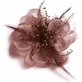 Song Qing Fascinators Hats for Women Tea Party Pin Brooch Corsage Flower Derby Bridal Cocktail Church Wedding Headwear