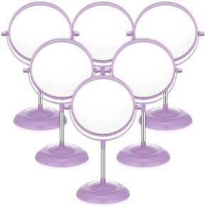 6 Pcs Spa Party Mirror Spa Party Supplies Sleepover Accessory Favors Makeup Mirror for Sleepover Slumber Birthday Favors Gift(White)