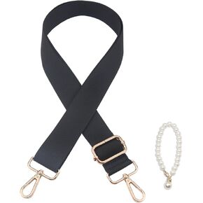 Purse Strap Replacement Belt Shoulder Adjustable Wide Guitar Straps for Crossbody Bag Handbag 1.5 inch Balck