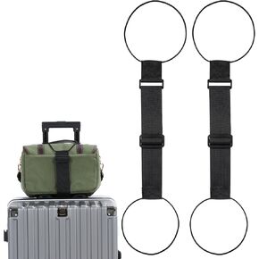 2 Pcs Luggage Straps, Luggage Strap for Carry on Bag, Cinch Travel Belt, Luggage Belt, for Suitcases Travel Attaching Extra Bags Purse