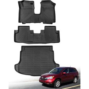 ل Honda CR-V CRV 2011-2007 الحصير الأرضية بطانة البضائع LX SE EX EX-L Rubber Trunk Carpet All Season Weather Protecor