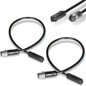2-Pack, 720074-12 AS EC QDE Ethernet Adapter Cable for Humminbird Helix Fishfinder G2N, G3N, and G4N Models to i-Pilot Link Trolling Motors Networking, 5-Pin to 8-Pin, Black