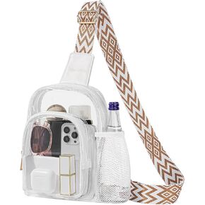 Clear Bag for Stadium Events, Crossbody Bags for Women, Clear Crossbody Purses Sling Bag for Concert Sports Events