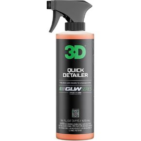 3D GLW Series Quick Detailer 64 oz - Spray On, Wipe Off Showroom Shine Detail Spray - Great for Light Dust, Fingerprints & Smudges - Safe on Paint, Wheels & Interior