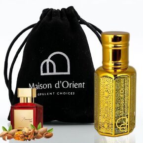 Maison D'Irent Crimson Allure 540 Perfume Oil 12ml - الأزهار الشرقية مع Amberwood Saffron و Oakmoss. الكحول خالٍ من الزيت الطويل للجنسين ، مغناطيس مجامل