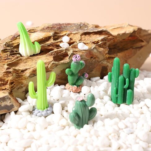 36 Pcs Mini Resin Cactus, Miniature Resin Cactus Figurines 12 Styles Cute Small Artificial Green Cactus Succulent Plants for Garden Flower Pot Bonsai Tiny Micro Landscape Decors in Saudi Arabia