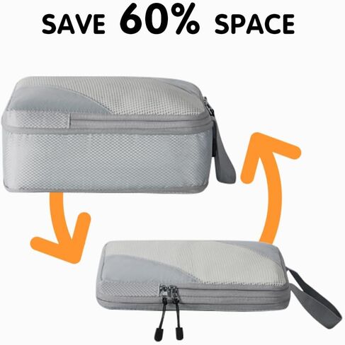 NuAngela Compression Packing Cubes for Travel 6 Set Packing Cubes for Suitcases Travel Luggage Organizers Bags Set for Travel Essentials Lightweight Packing Organizers for Carry on Suitcases in Saudi Arabia