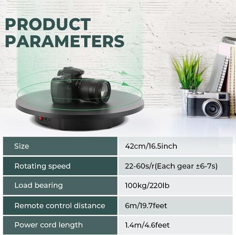 Photography Turntable 13.7inch/110lb with Remote Control in Kuwait