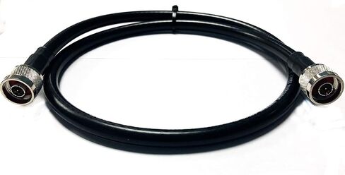 LMR-400/LMR400 N- ذكر إلى N-ذكر (NM-NM) مجموعة كابل محوري بطول 6 أقدام مصنوعة من ميكروويف أصلي 50 أوم محوري (طول 6 أقدام) - مُباع in Kuwait
