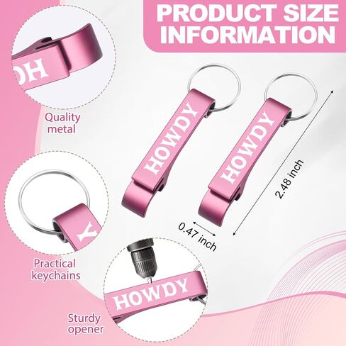 Junkin 30 Pcs Western Cowboy Party Favors Bottle Opener Keychain Bulk Metal Beer Can Beverage Opener Keychains for Bar Birthday Baby Shower Wedding Wild West Theme Party Decorations Gift Souvenirs in Kuwait