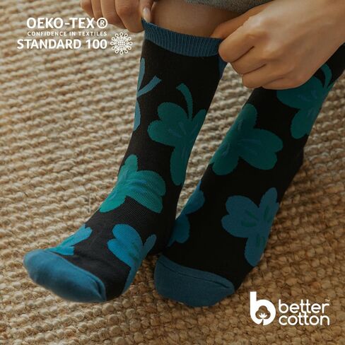 Women Daily Wear Cute Crew Socks Casual Aesthetic Cotton Socks for Women Girls 5 Pairs in Kuwait