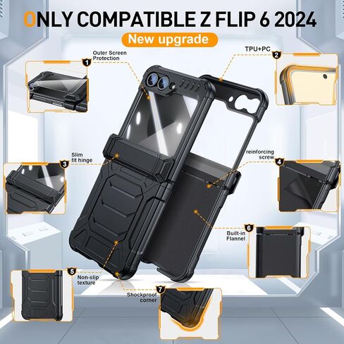 for Samsung Galaxy Z-Flip-5 Case: [Full Cover Hinge Protection] Slim Phone Case for Women and Men with Screen Protector Volume Key Protection Wireless Charging for Galaxy Z Flip 5 5G(2023) in Saudi Arabia
