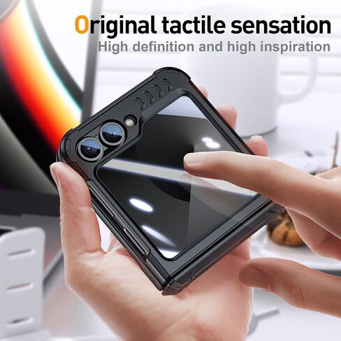 for Samsung Galaxy Z-Flip-5 Case: [Full Cover Hinge Protection] Slim Phone Case for Women and Men with Screen Protector Volume Key Protection Wireless Charging for Galaxy Z Flip 5 5G(2023) in Saudi Arabia