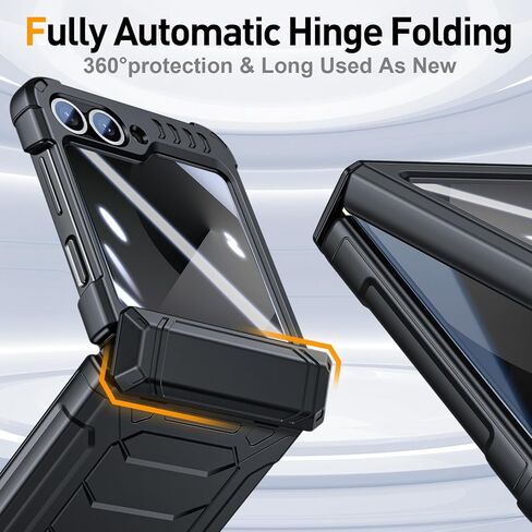 for Samsung Galaxy Z-Flip-5 Case: [Full Cover Hinge Protection] Slim Phone Case for Women and Men with Screen Protector Volume Key Protection Wireless Charging for Galaxy Z Flip 5 5G(2023) in Saudi Arabia