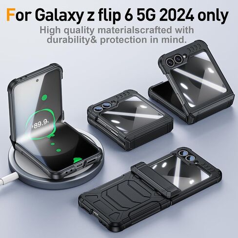 for Samsung Galaxy Z-Flip-5 Case: [Full Cover Hinge Protection] Slim Phone Case for Women and Men with Screen Protector Volume Key Protection Wireless Charging for Galaxy Z Flip 5 5G(2023) in Saudi Arabia
