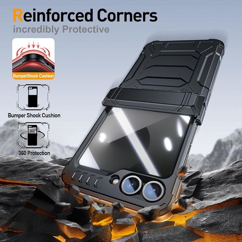 for Samsung Galaxy Z-Flip-5 Case: [Full Cover Hinge Protection] Slim Phone Case for Women and Men with Screen Protector Volume Key Protection Wireless Charging for Galaxy Z Flip 5 5G(2023) in Saudi Arabia