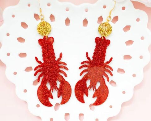 ملون جوفاء خارج أكريليك بريق البحر seahorse دانج إسقاط الأقراط البوهيمي لطيف متعدد الألوان حيوانات البحر الكراد in Kuwait