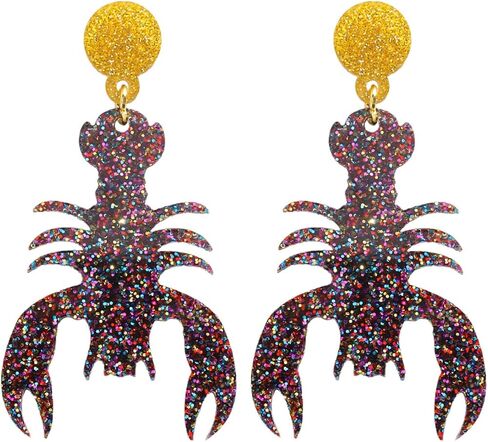 ملون جوفاء خارج أكريليك بريق البحر seahorse دانج إسقاط الأقراط البوهيمي لطيف متعدد الألوان حيوانات البحر الكراد in Kuwait
