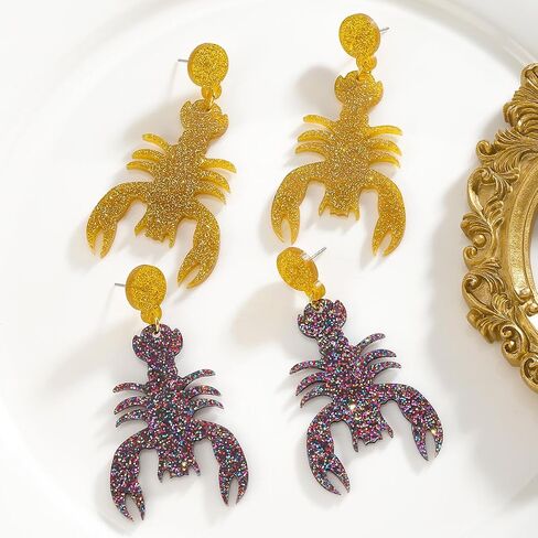 ملون جوفاء خارج أكريليك بريق البحر seahorse دانج إسقاط الأقراط البوهيمي لطيف متعدد الألوان حيوانات البحر الكراد in Kuwait