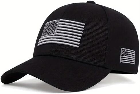 USA Flag Hat - American Flag- Embroidered - Put Your Patriotism On Display - Comfortable - Adjustable - One Size Fits Most in Saudi Arabia