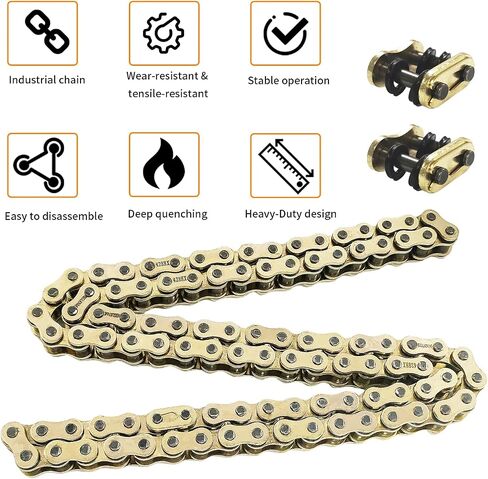 428 X-Ring Chain 106 Links with Connecting Master Link; Heavy Duty Drive Chain for Motorcycle ATV Bicycle Go Kart-Gold in Saudi Arabia