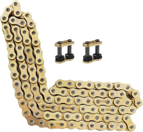 428 X-Ring Chain 106 Links with Connecting Master Link; Heavy Duty Drive Chain for Motorcycle ATV Bicycle Go Kart-Gold in Saudi Arabia