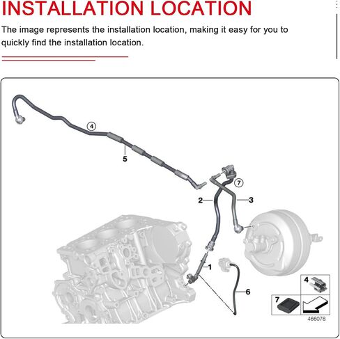 11667613026 Brake Vacuum Pipe for BMW 116i 118i M135i 218i 220i 225i 320i 328i M240i 430i xDrive 440i 430i xDrive in Saudi Arabia