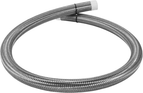 1 Pcs AN16 Fuel Line Hose 3.3ft Vacuum Hose Automotive 16AN CPE Fuel Hose Silver Tone CPE Rubber,Stainless Steel Braided in Kuwait