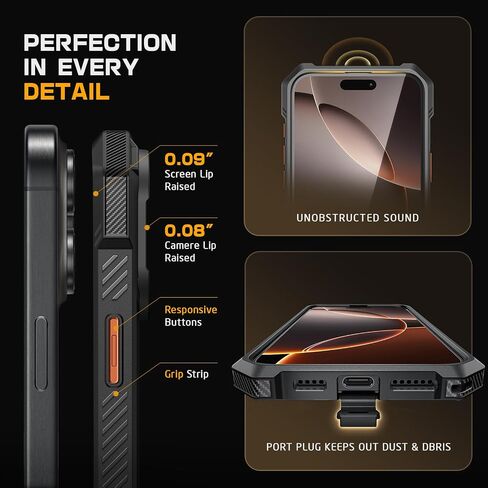 حافظة SUPCASE لهاتف iPhone 16 Pro مع زر التقاط التحكم في الكاميرا (مقبض Unicorn Beetle)، [متوافقة مع MagSafe] حافظة هاتف مغناطيسية متينة متينة لهاتف iPhone 16 Pro 6.3 بوصة 2024، أسود in Saudi Arabia