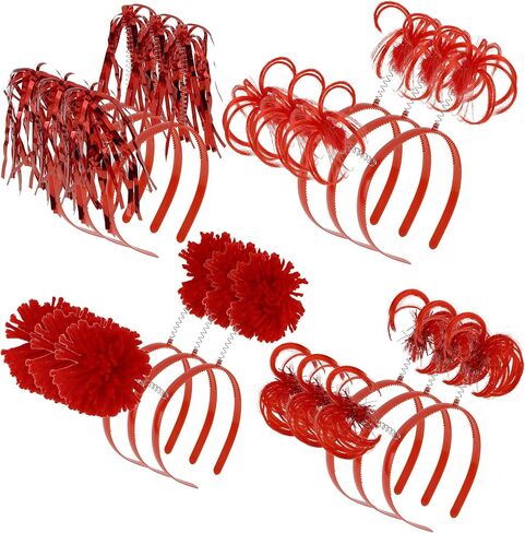 Cocide 12pcs pom pom beadbands party barty bathelds tinsel ملفوفة الحصان يرفع رأسه على مهرجان عيد الميلاد in Kuwait