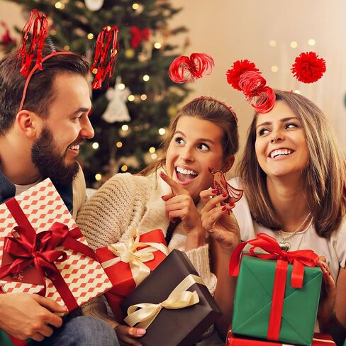 Cocide 12pcs pom pom beadbands party barty bathelds tinsel ملفوفة الحصان يرفع رأسه على مهرجان عيد الميلاد in Kuwait