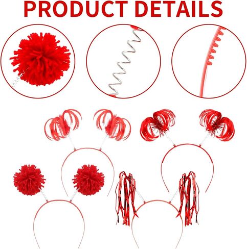 Cocide 12pcs pom pom beadbands party barty bathelds tinsel ملفوفة الحصان يرفع رأسه على مهرجان عيد الميلاد in Kuwait