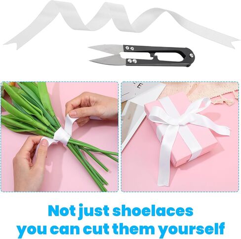 2 Pairs Ribbon Shoe Laces, Flat Satin Shoelaces Soft Silk Shoestrings Shoe Ties for Sneaker Skate Boots in Saudi Arabia