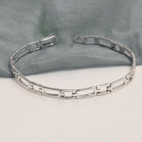 LeCalla Handmade Sterling Silver Mens Bracelets | Solid Italian 925 Chain Bracelets | Classic Designs Chain Bracelets for Men | Men's Silver Bracelet Gift for Dad, Boyfriend, Son in Kuwait