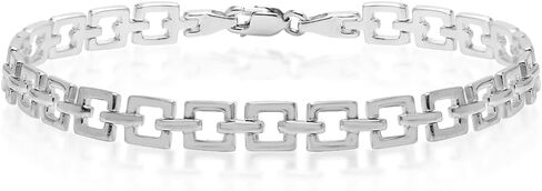 LeCalla Handmade Sterling Silver Mens Bracelets | Solid Italian 925 Chain Bracelets | Classic Designs Chain Bracelets for Men | Men's Silver Bracelet Gift for Dad, Boyfriend, Son in Kuwait