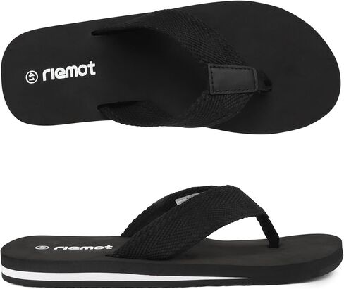 riemot Mens Flip Flops Arch Support Thong Sandals Cushioned Slippers for Beach Swimming Pool Home Shower Shoes Size 8-14 in Kuwait