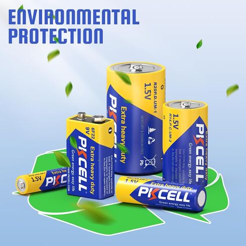 PKCELL 52 بطاريات قلوية، 16 بطاريات AA، 24 بطاريات AAA، 4 بطاريات C، 4 بطاريات D، 4 بطاريات 9 فولت للإلكترونيات المنزلية in Kuwait