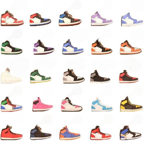 50PCS Sneaker Shoe Charms Random Shoe Decoration Charms, PVC Shoes Charms Accessories For Clog Wristband Bracelet in Saudi Arabia