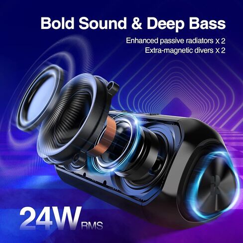 Wearable Bluetooth Speaker, 30 Hours of Playtime Clip On Speaker Built-in ENC Mic, IPX7 Waterproof, Bluetooth V5.3, TWS Portable Speaker in Kuwait
