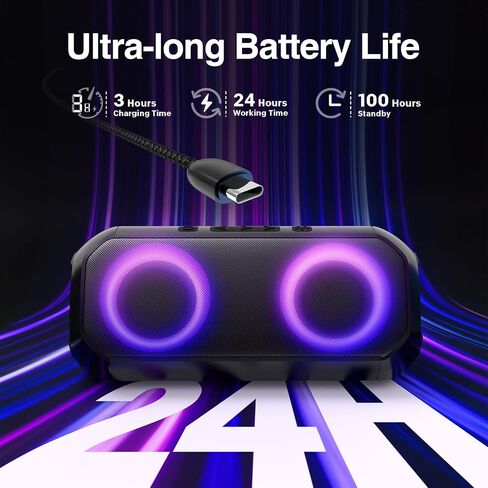 Wearable Bluetooth Speaker, 30 Hours of Playtime Clip On Speaker Built-in ENC Mic, IPX7 Waterproof, Bluetooth V5.3, TWS Portable Speaker in Kuwait