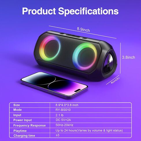 Wearable Bluetooth Speaker, 30 Hours of Playtime Clip On Speaker Built-in ENC Mic, IPX7 Waterproof, Bluetooth V5.3, TWS Portable Speaker in Kuwait