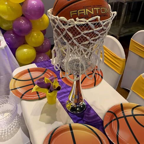 40Pcs Basketball Plates - Including 9" Basketball Birthday Party Decorations Plates Disposable Dinner Plates for Kids Basketball Fan Sports Event Basketball Party Supplies in Kuwait