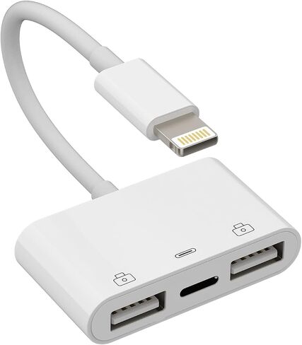 محول iPhone OTG (2 حزمة) لايتنينج ذكر إلى USB أنثى محول مزامنة البيانات لـ 14 13 12 11 pro max 7 8 plus ipad قارئ بطاقة الكاميرا USB Flash Drive Mouse Keyboard Hub MIDI Piano Connector U Disk in Kuwait