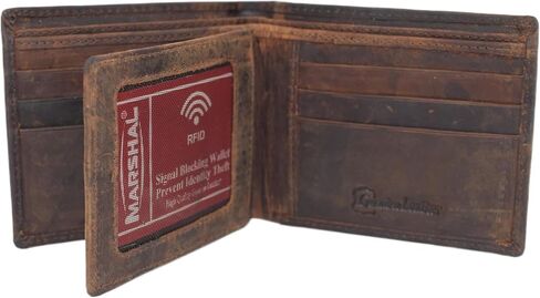 Distressed Vintage Leather Patriot American Flag Wallet -GOD BLESS AMERICA’ RFID Blocking Leather US Flag Men's Bifold Western Style Wallet (Brown) in Saudi Arabia