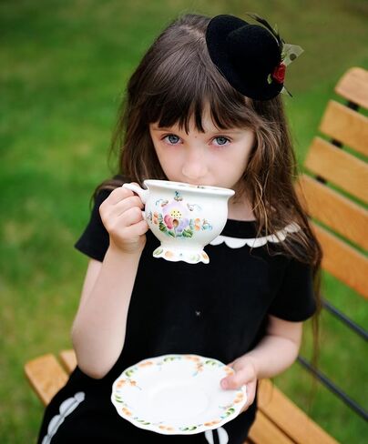 Jastore 6 Pieces Mini Tea Party Hats for Kids Girl Fancy Hair Fascinators for Girls Tiny Hat Hair Clips for Tea Party Favors in Saudi Arabia