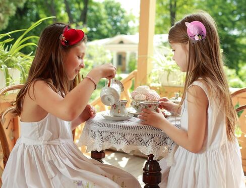 Jastore 6 Pieces Mini Tea Party Hats for Kids Girl Fancy Hair Fascinators for Girls Tiny Hat Hair Clips for Tea Party Favors in Saudi Arabia