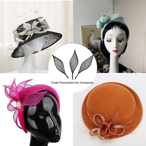 3pc أوراق كبيرة من زركشة البتلة sinamay fascinator تصنيع قبعة زفاف حزب العائلة Millinery DIY in Kuwait